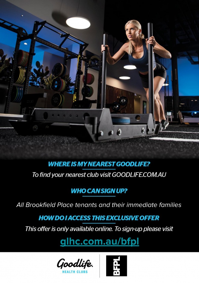 Exclusive tenants offer - Up to 35% off selected Goodlife Health Clubs Memberships