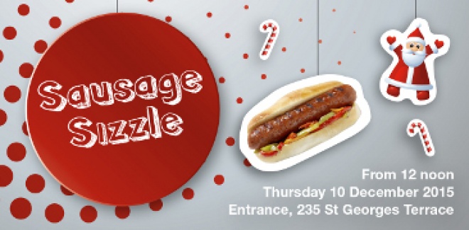 Sausage Sizzle at 235 St Georges Terrace
