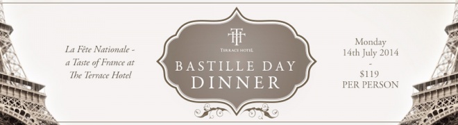 Bastille Day Dinner at The Terrace Hotel